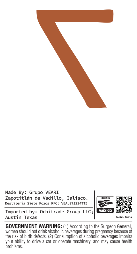 TABC label artwork for SIETE POZOS TUXCA