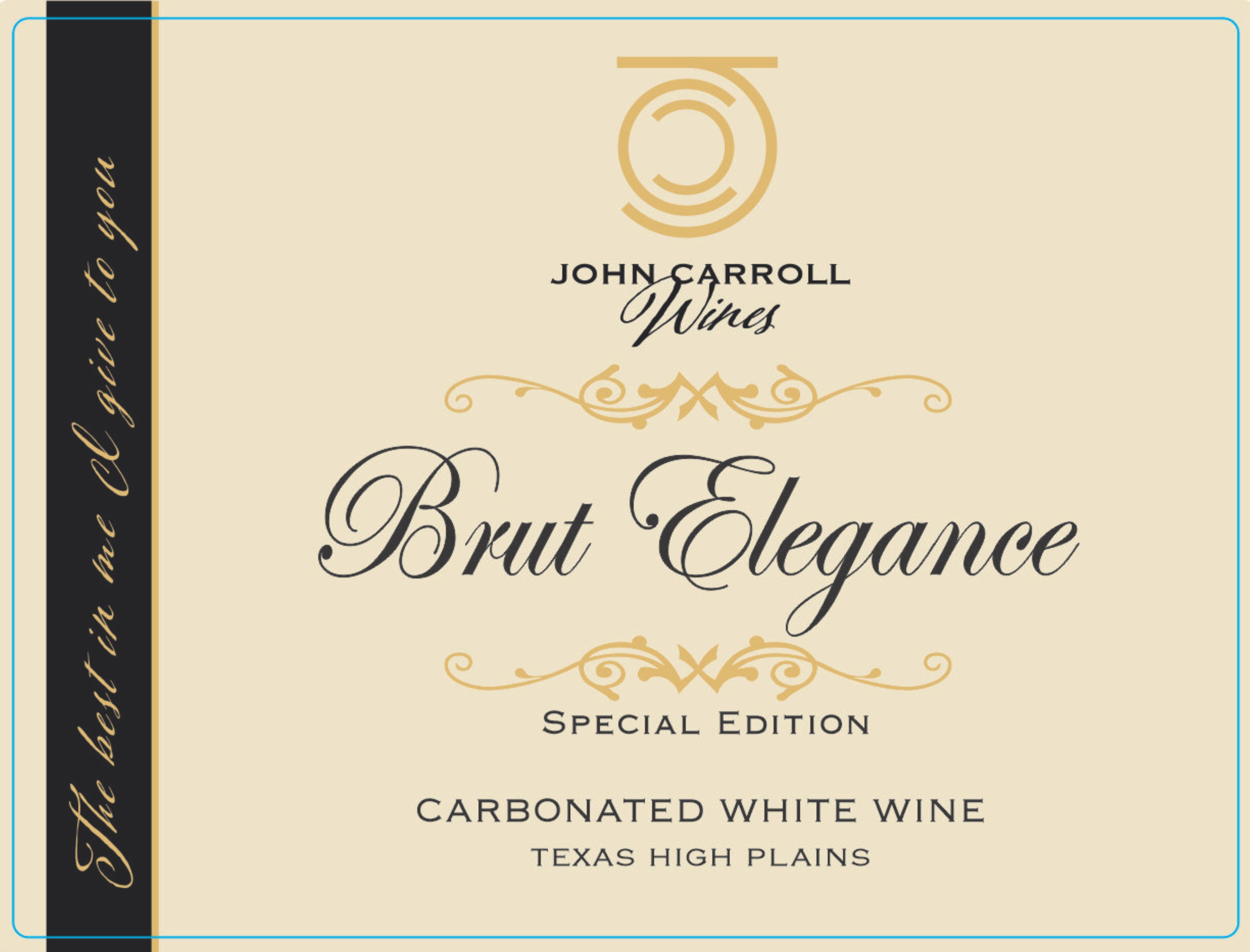 TABC label artwork for JOHN CARROL - BRUT ELEGANCE SPECIAL EDITION