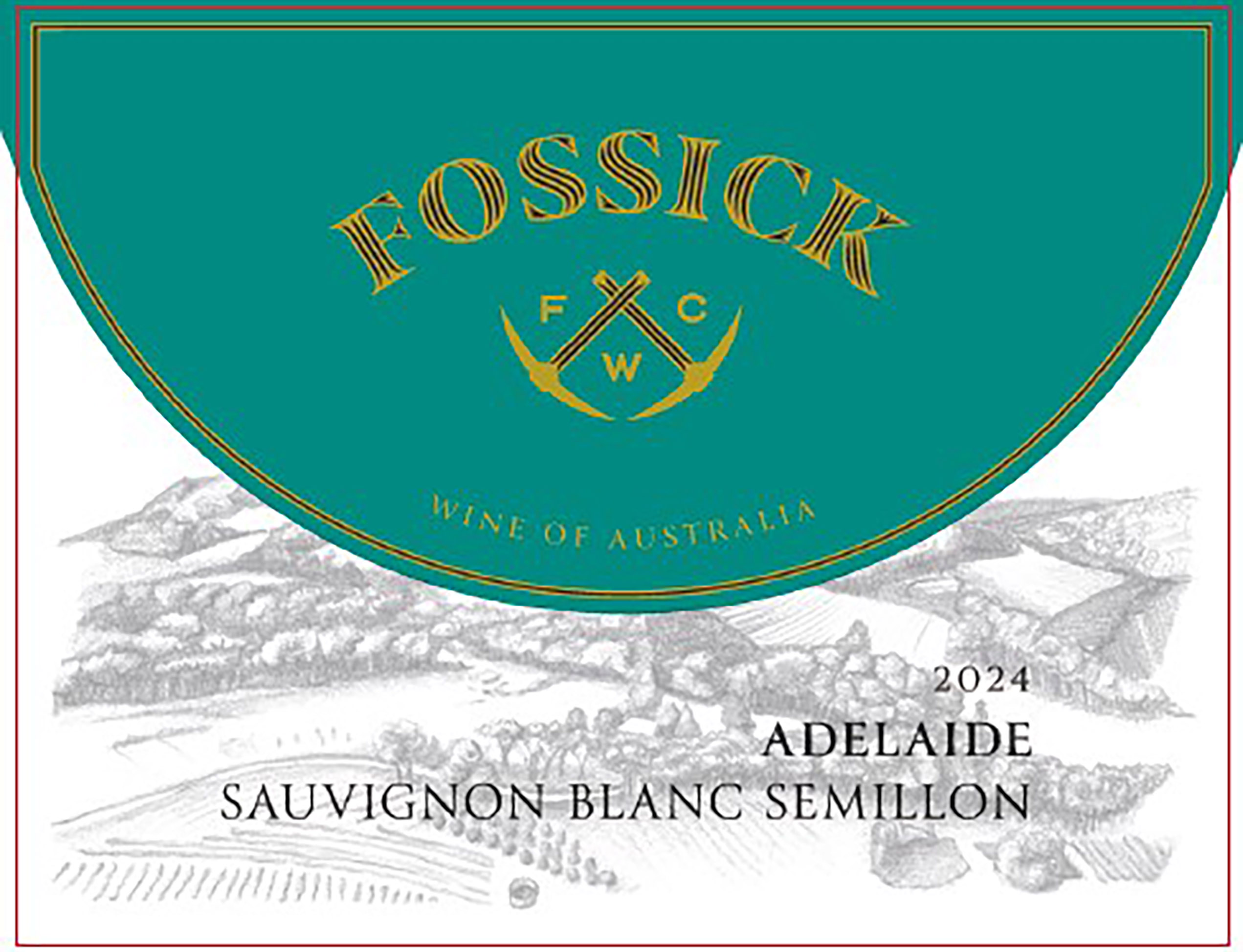 TABC label artwork for Fossick Adelaide Sauvignon Blanc Semillon