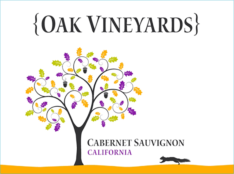 TABC label artwork for Oak Vineyards Cabernet Sauvignon California