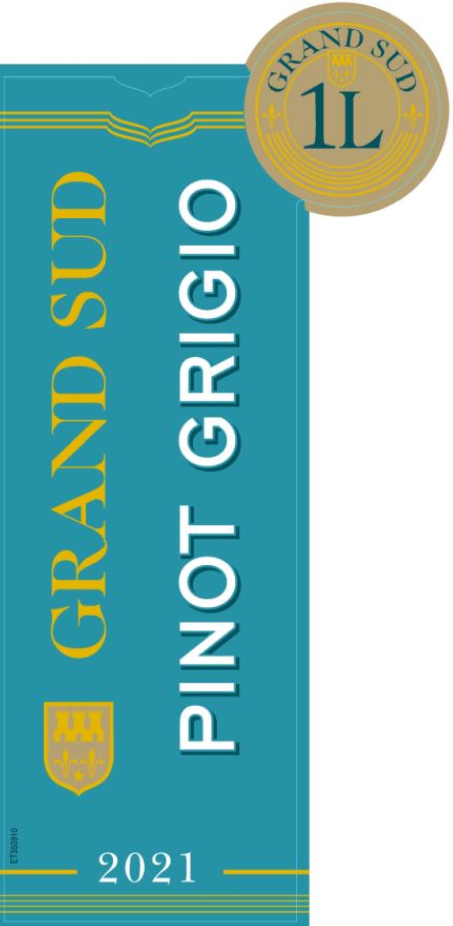 TABC label artwork for Grand Sud Pinot Grigio