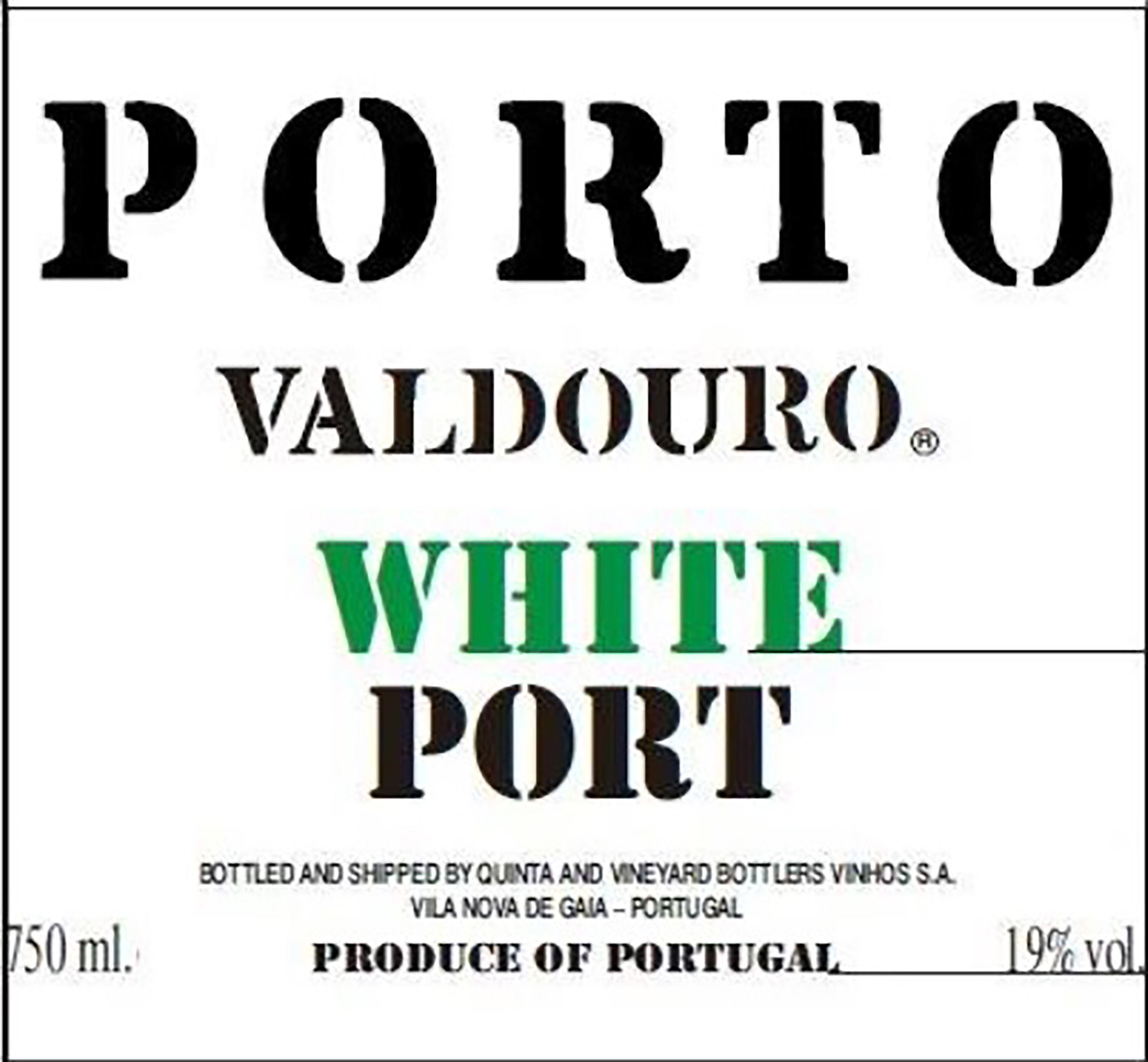 TABC label artwork for Porto Valdouro White Port