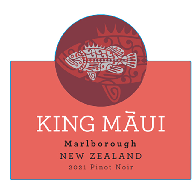 TABC label artwork for King Maui Marlborough Pinot Noir
