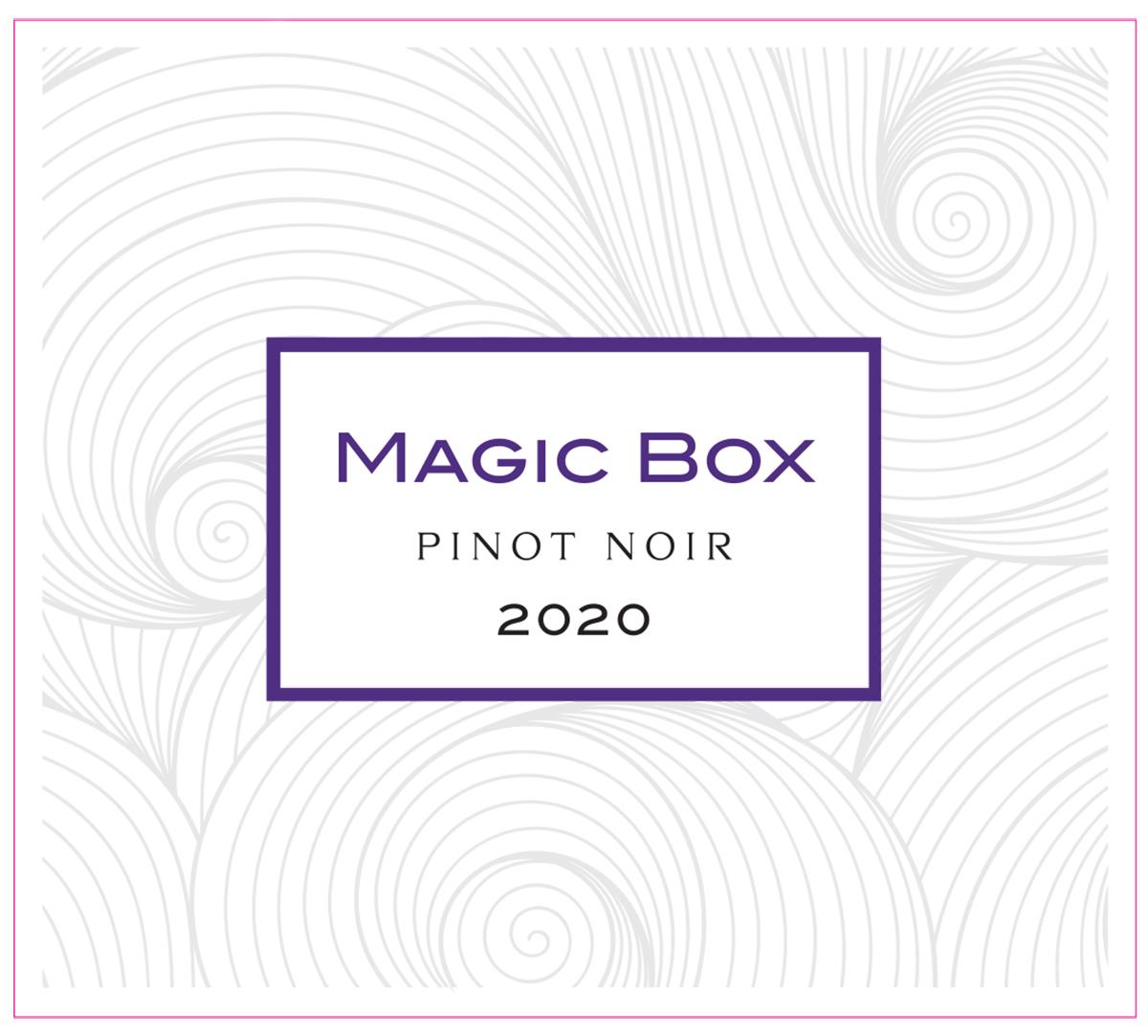 TABC label artwork for Magic Box Pinot Noir