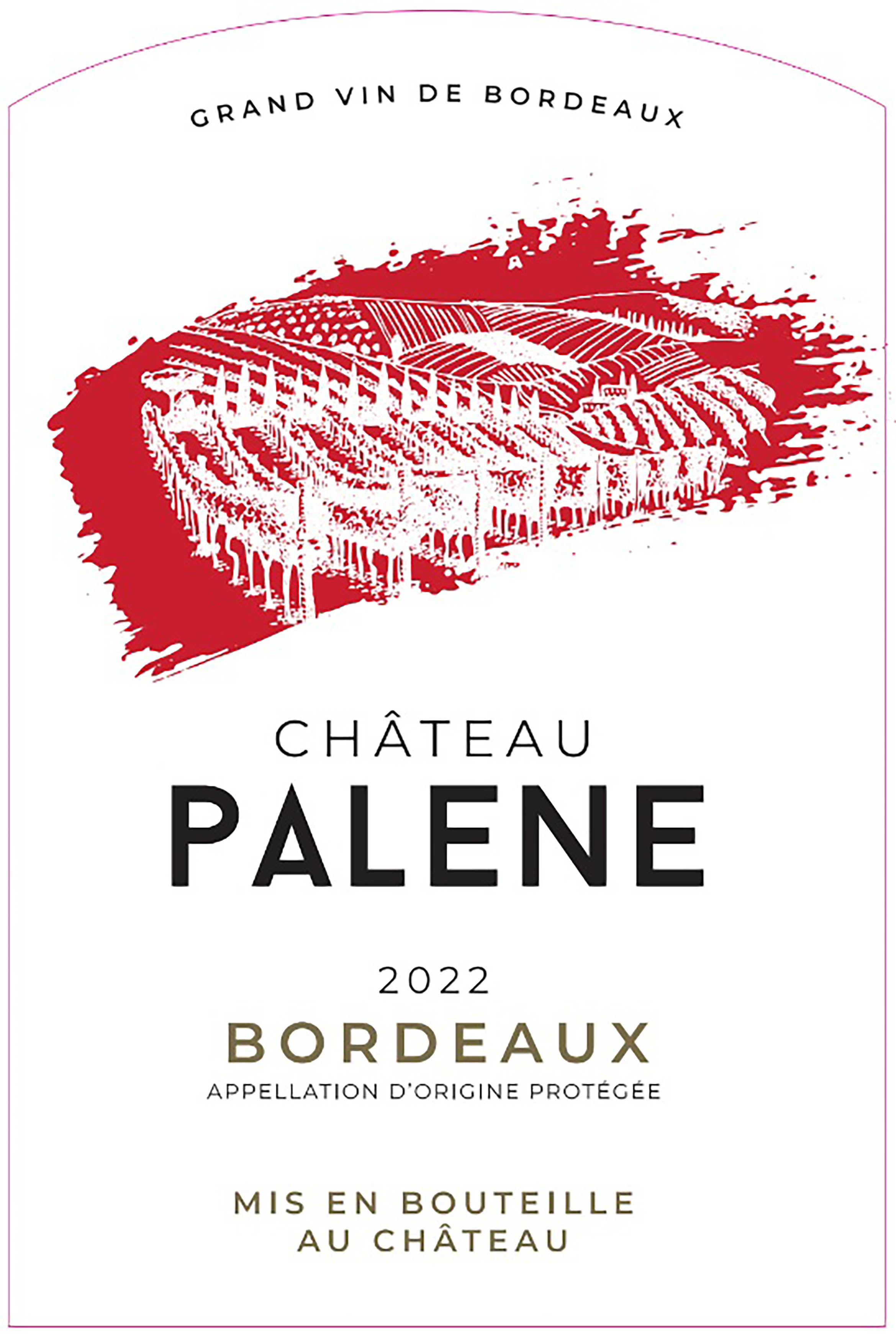 TABC label artwork for Chateau Palene Bordeaux Rouge