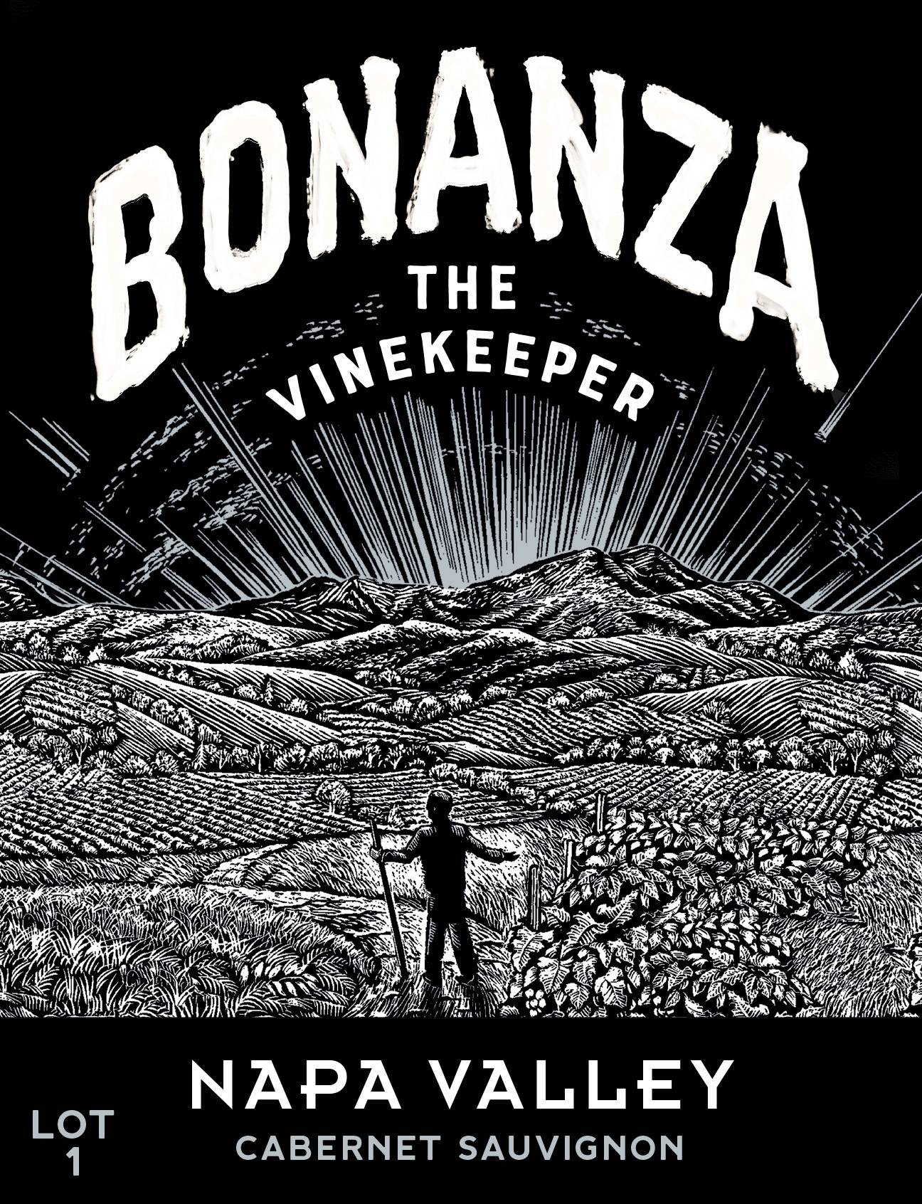 TABC label artwork for BONANZA The Vinekeeper Cabernet Sauvignon Napa Valley