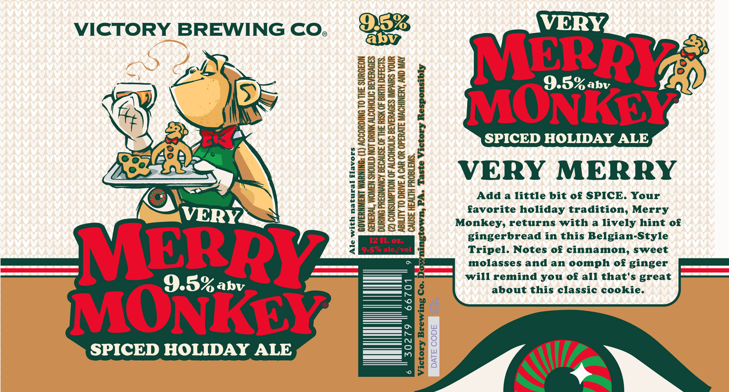 TABC label artwork for VICTORY VERY MERRY MONKEY 12OZ