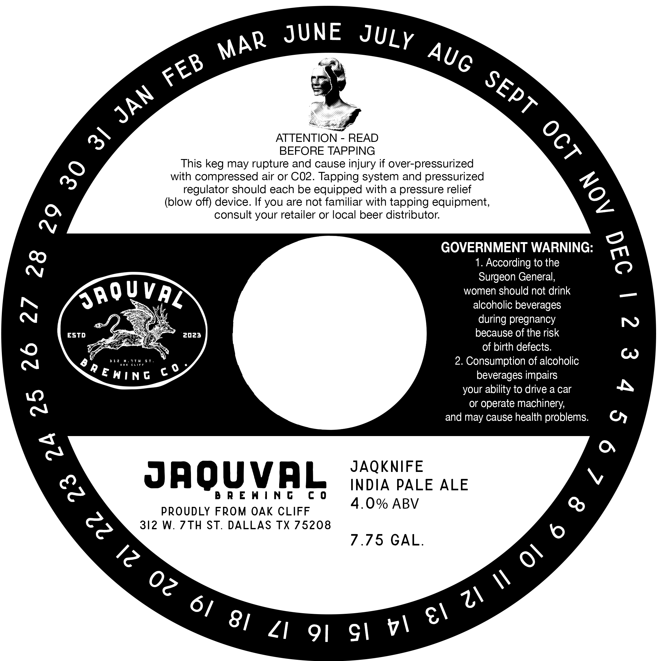 TABC label artwork for Jaqknife
