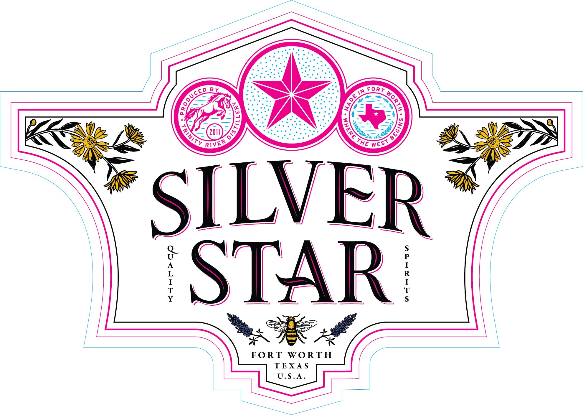 TABC label artwork for Silver Star Texas Honey