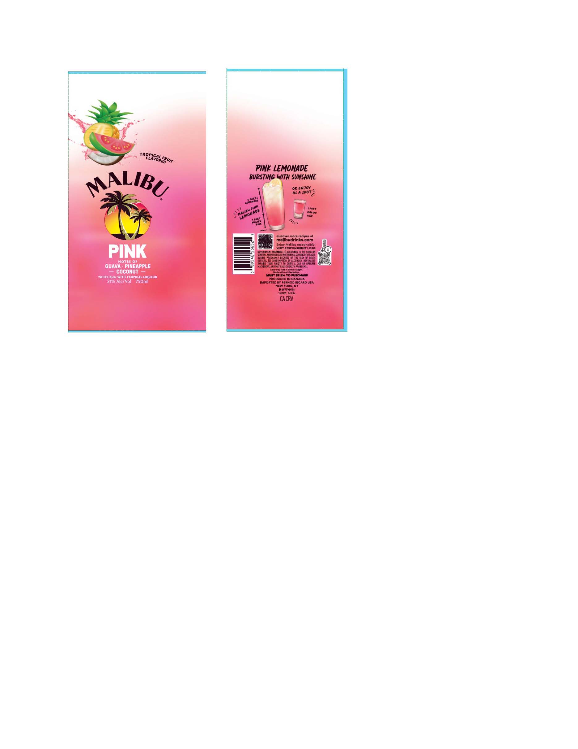 TABC label artwork for Malibu Pink