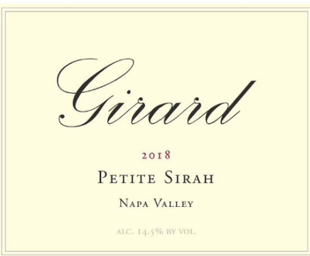 TABC label artwork for Girard Petite Sirah Napa Valley