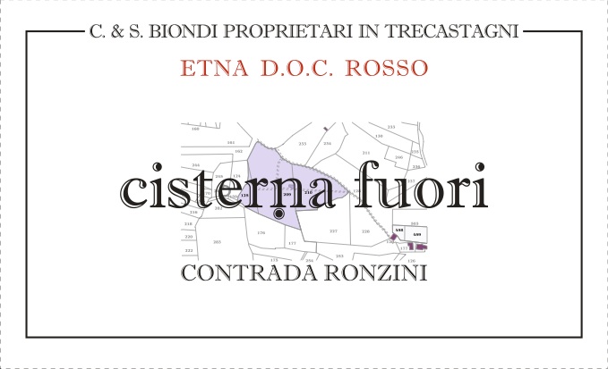 TABC label artwork for CIRO BIONDI CISTERNA FUORI ETNA ROSSO DOC