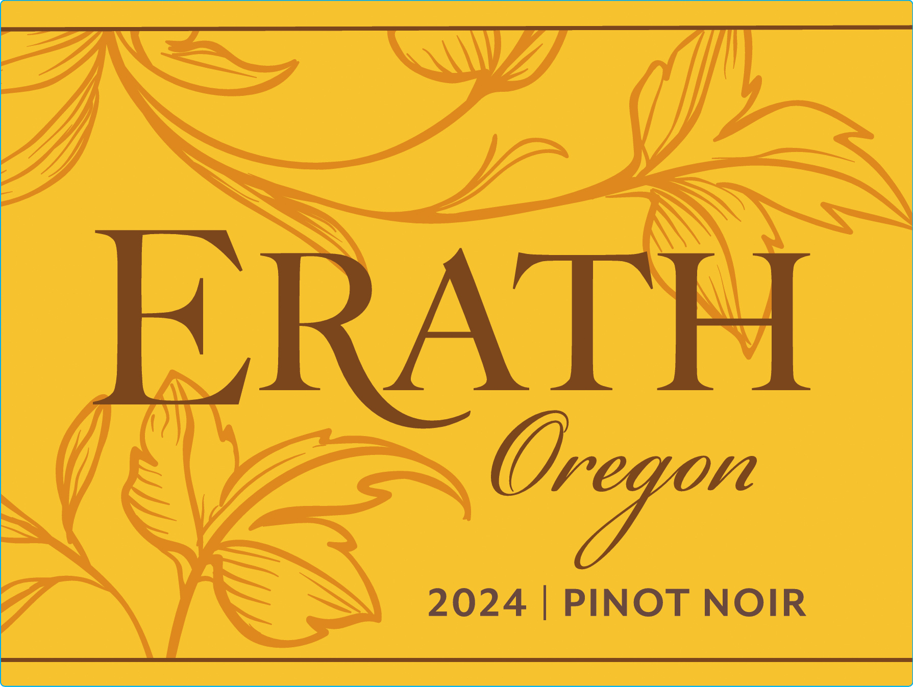 TABC label artwork for Erath Pinot Noir, Oregon 2024
