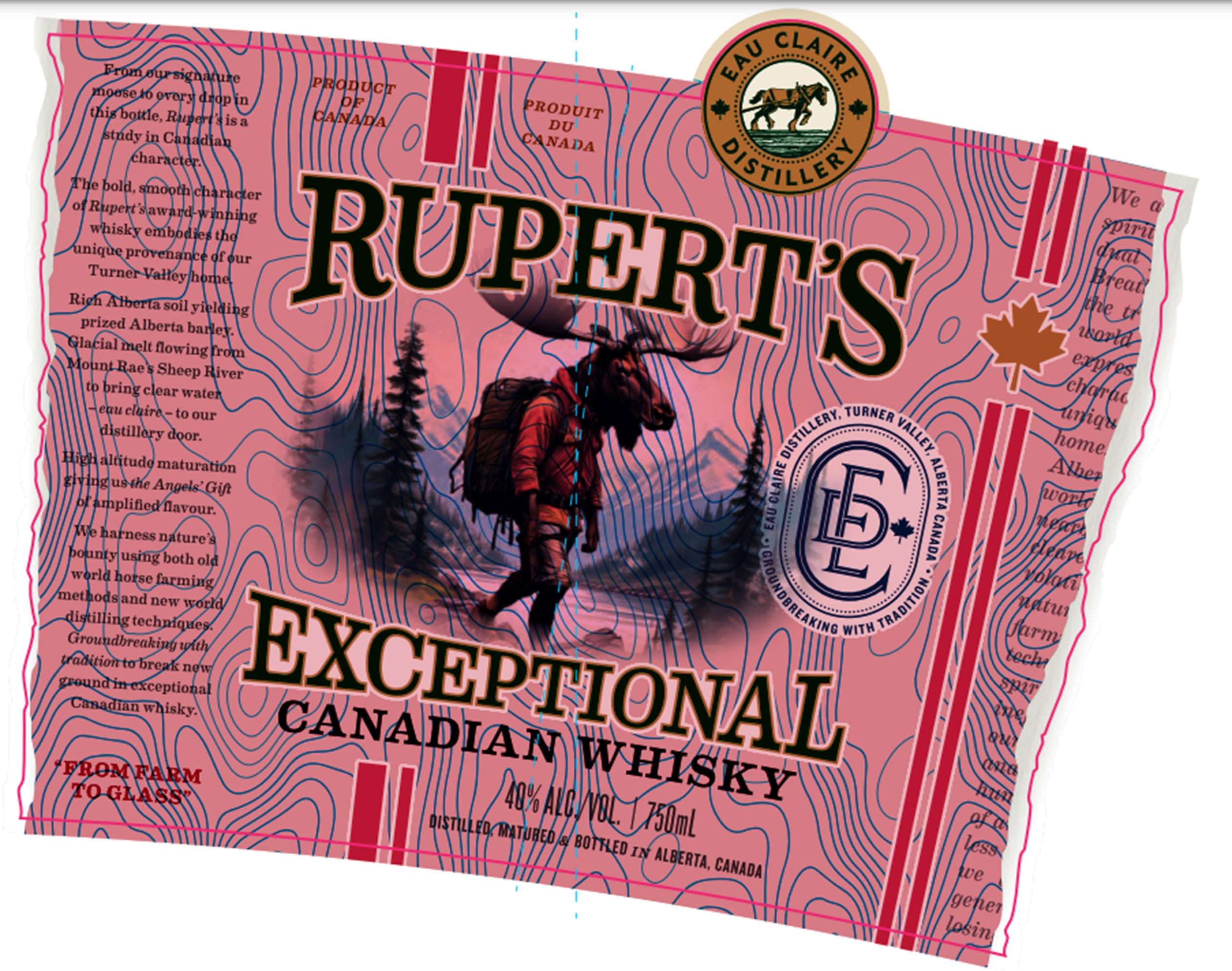 TABC label artwork for Rupert's Exceptional Canadian Whisky Sherry Cask Finish