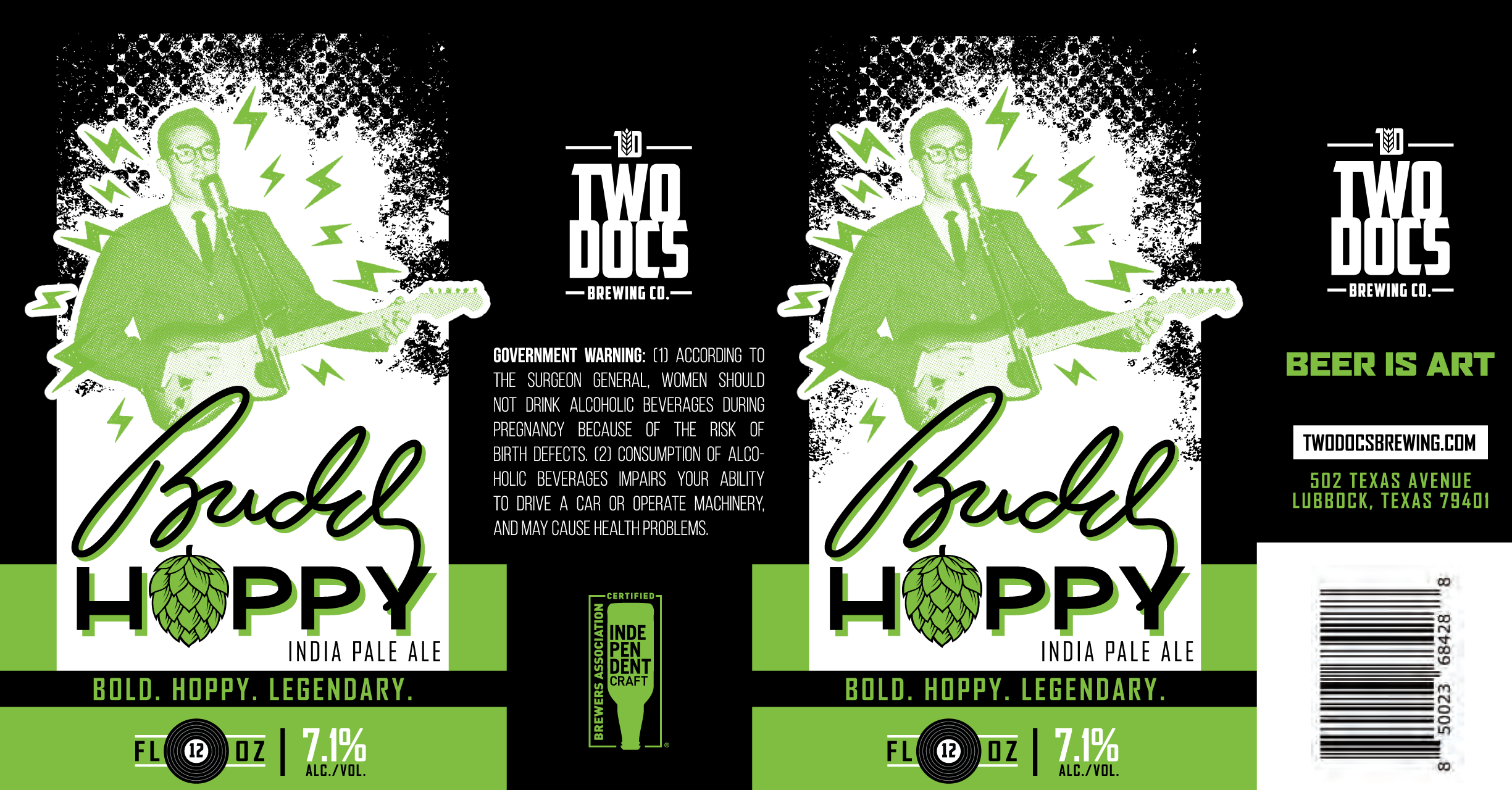 TABC label artwork for Buddy Hoppy