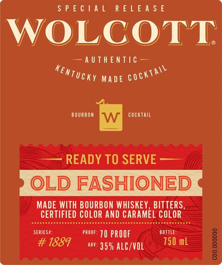 TABC label artwork for Wolcott Old Fashioned