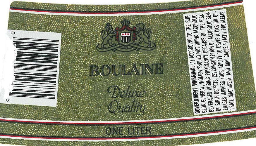 TABC label artwork for Boulaine Anisette