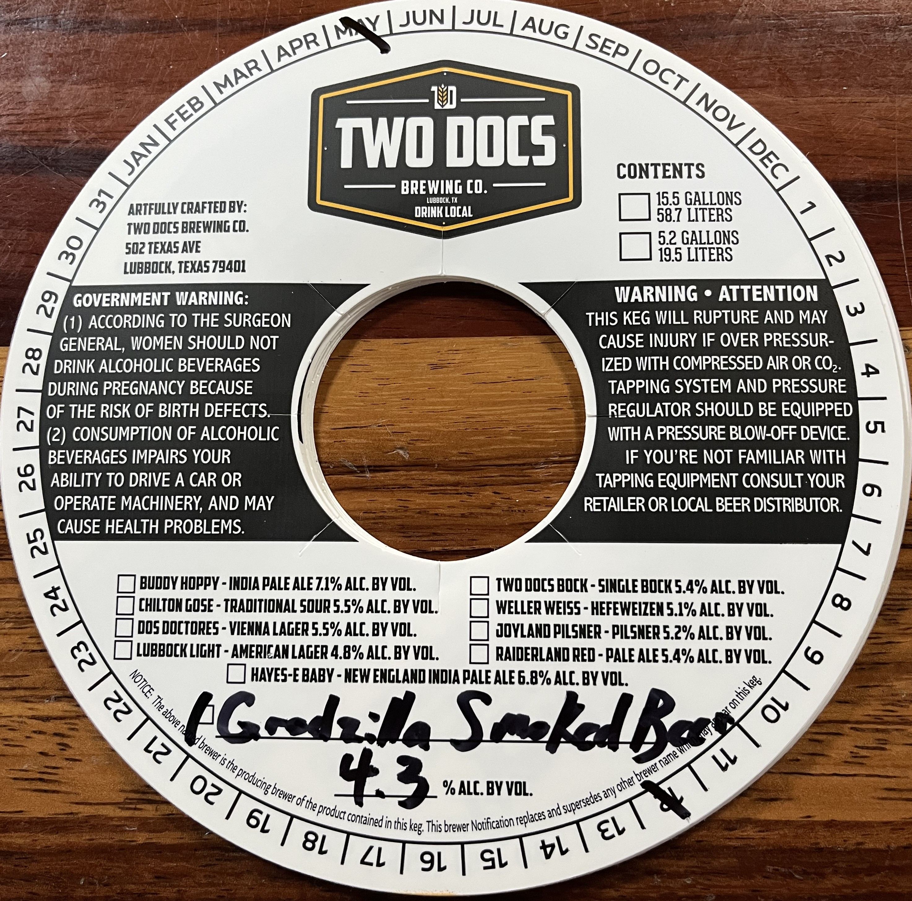TABC label artwork for Grodzilla