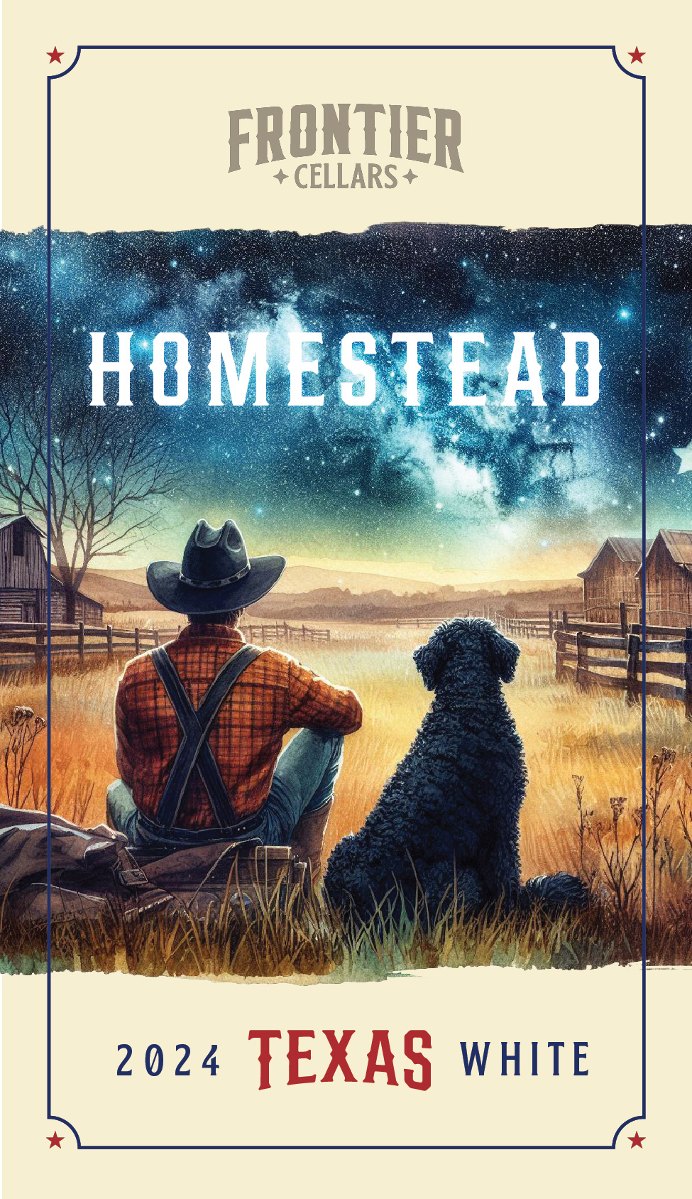 TABC label artwork for FRONTIER CELLARS HOMESTEAD