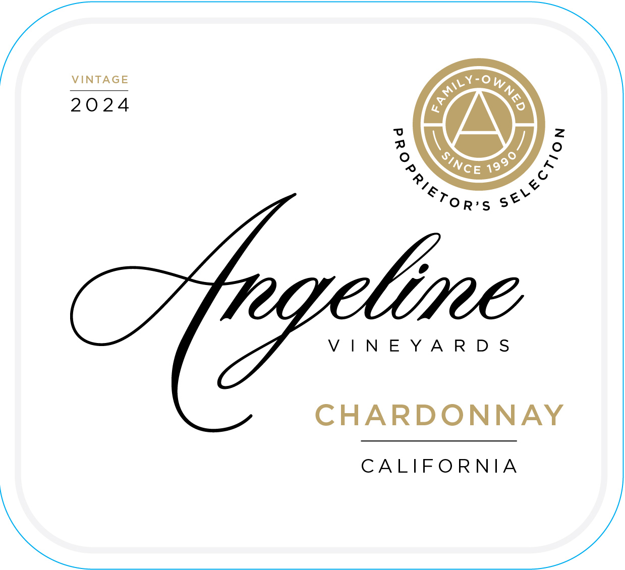 TABC label artwork for Angeline Vineyards Proprietor's Selection Chardonnay