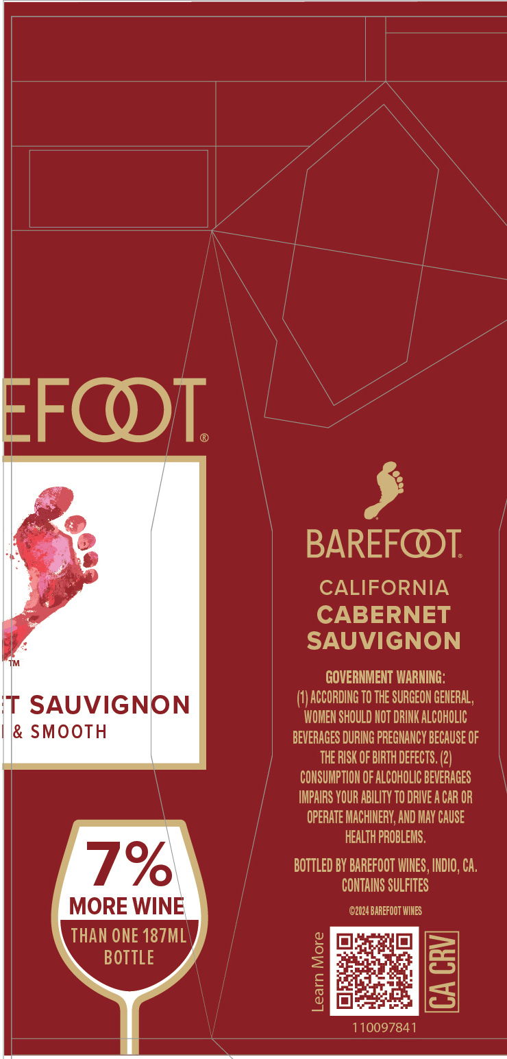 TABC label artwork for Barefoot Cabernet Sauvignon California Rich & Smooth