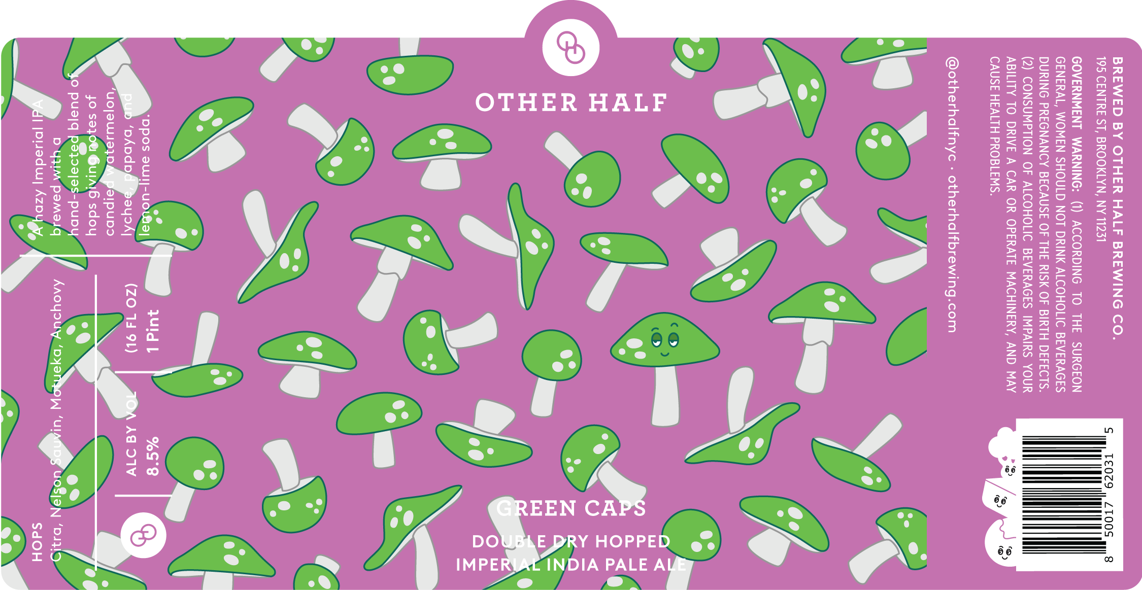 TABC label artwork for Green Caps
