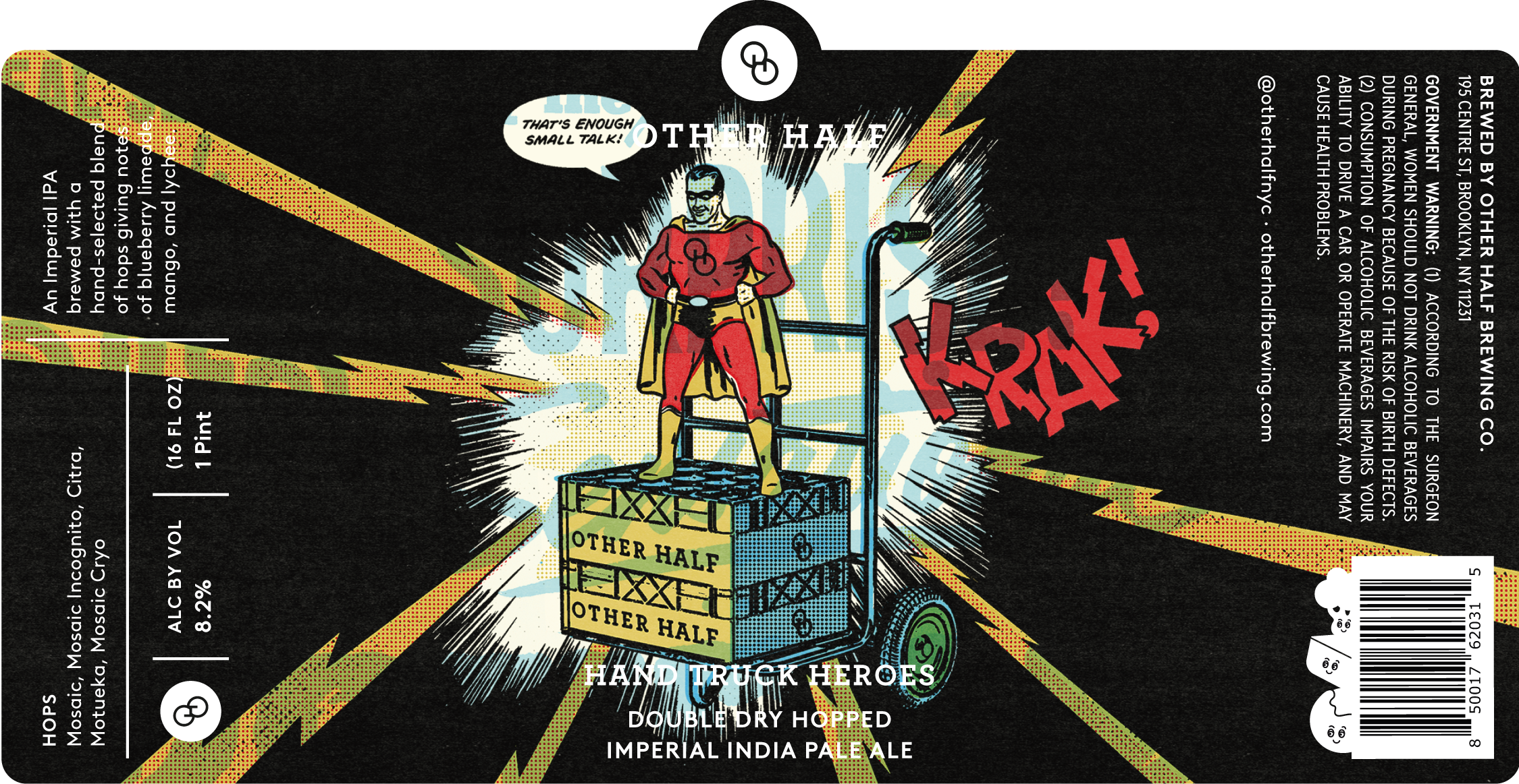 TABC label artwork for Hand Truck Heroes