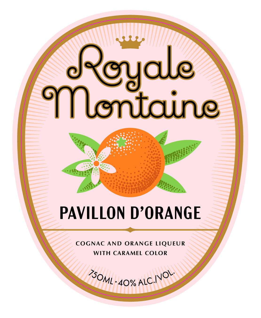 TABC label artwork for Royale Montaine Pavillon D'Orange Liqueur