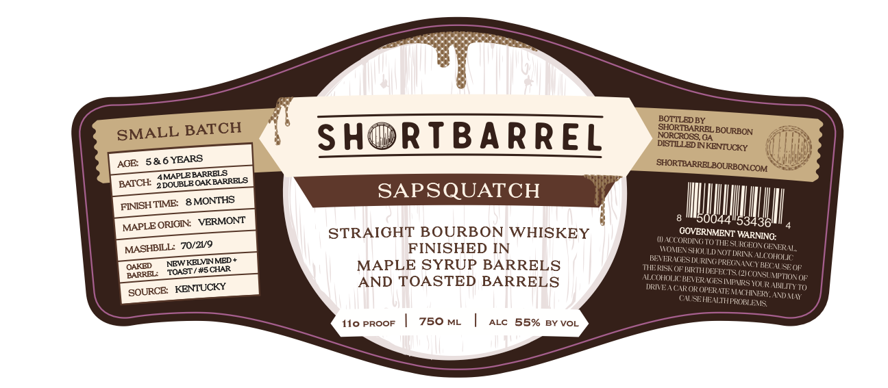 TABC label artwork for Shortbarrel Sapsquatch