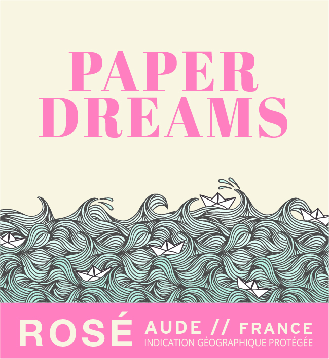 TABC label artwork for PAPER DREAMS Rose France