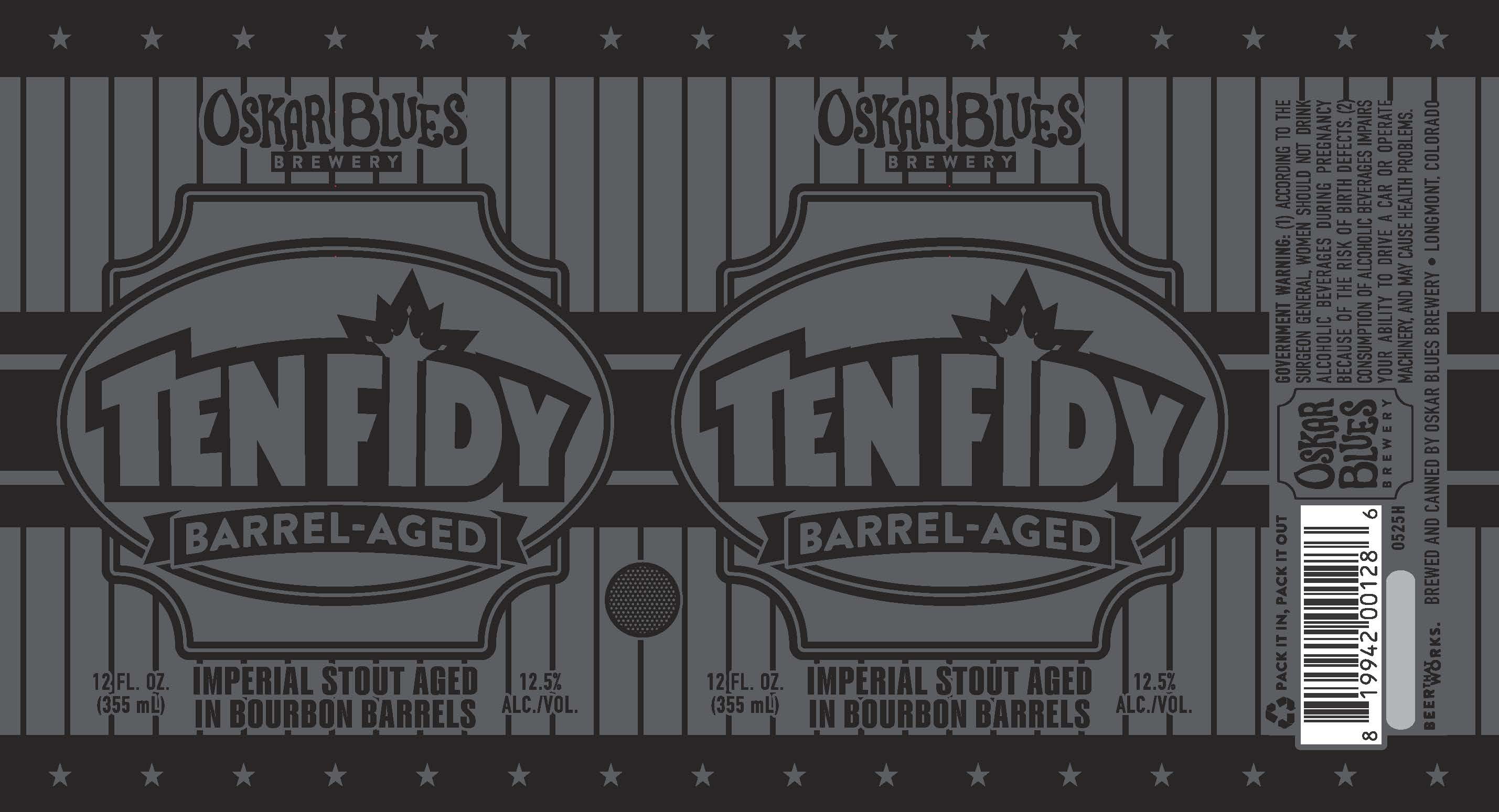 TABC label artwork for Barrel Aged Ten Fidy
