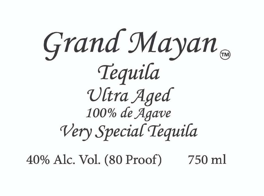 TABC label artwork for GRAND MAYAN ULTRA AGED