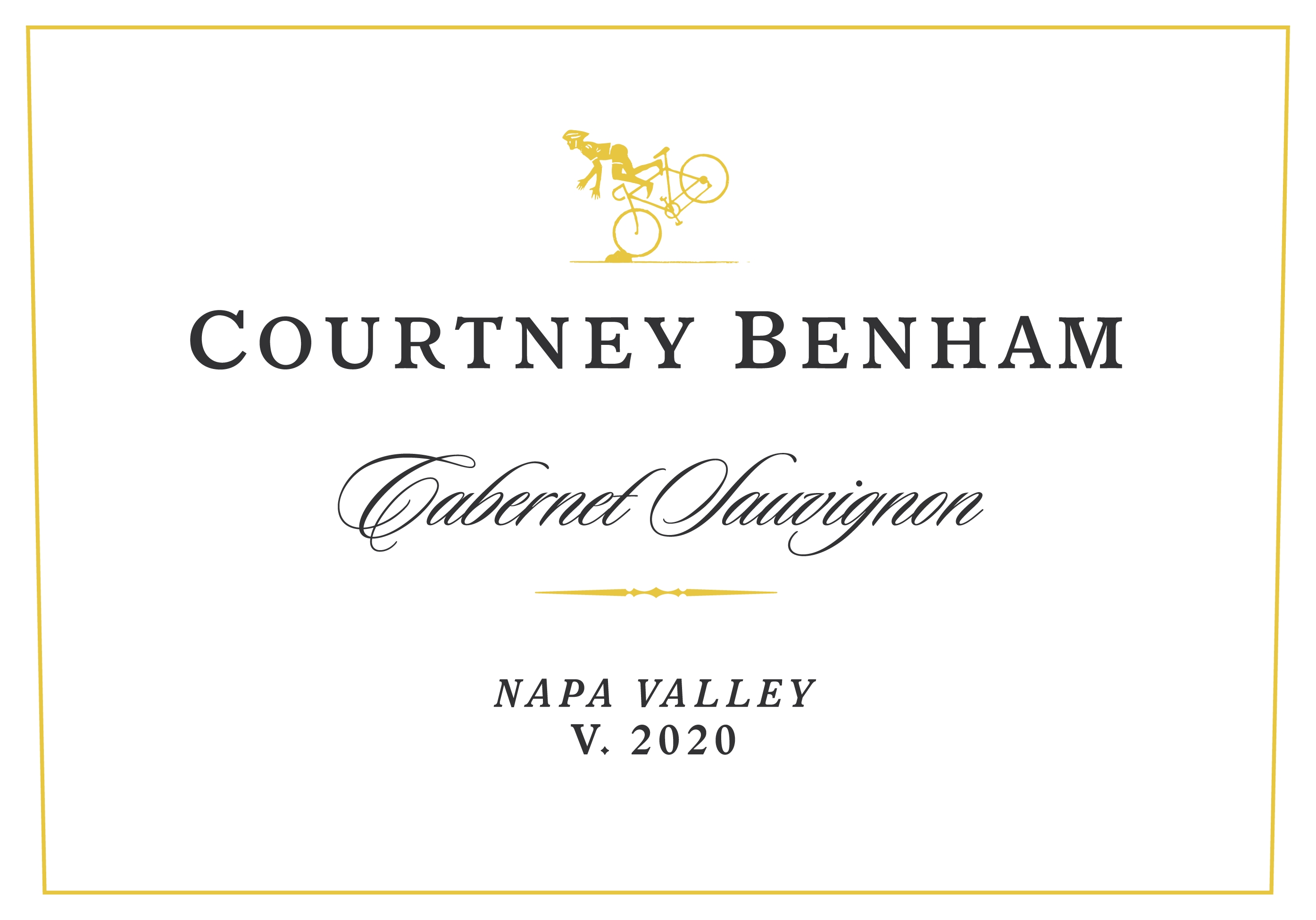 TABC label artwork for Courtney Benham Cabernet Sauvignon 2020 Napa Valley