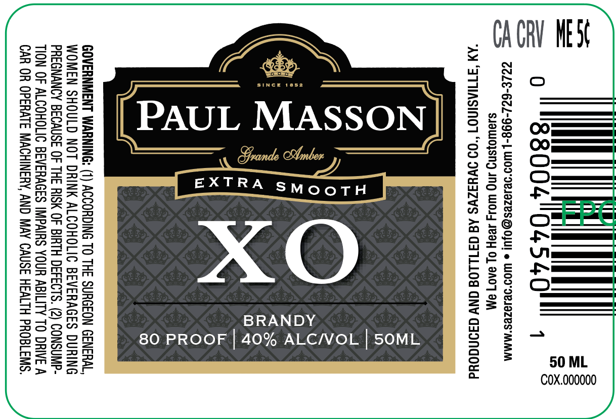 TABC label artwork for Paul Masson Grande Amber XO Extra Smooth 50ml