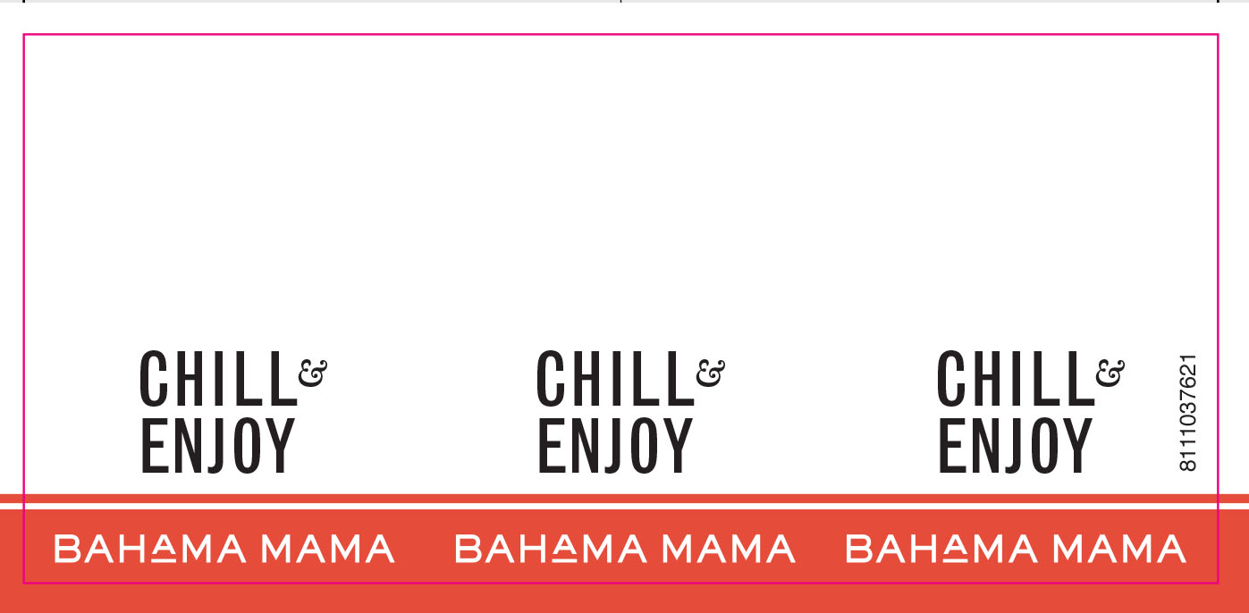 TABC label artwork for Bacardi Bahama Mama