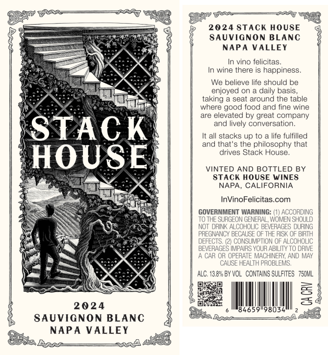 TABC label artwork for Stack House Sauvignon Blanc Napa Valley