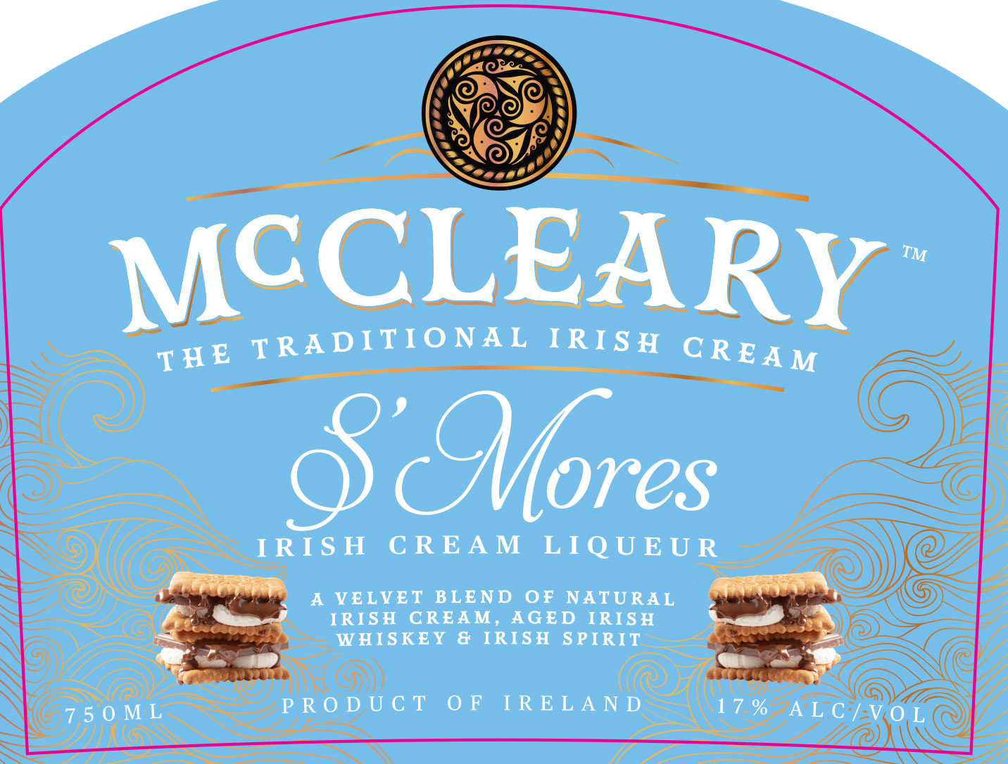 TABC label artwork for McCleary S'mores Irish Cream Liq 750ml 12pk 34PRF