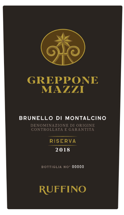 TABC label artwork for Ruffino Greppone Mazzi Rizerva Brunello Di Montalcino DOCG