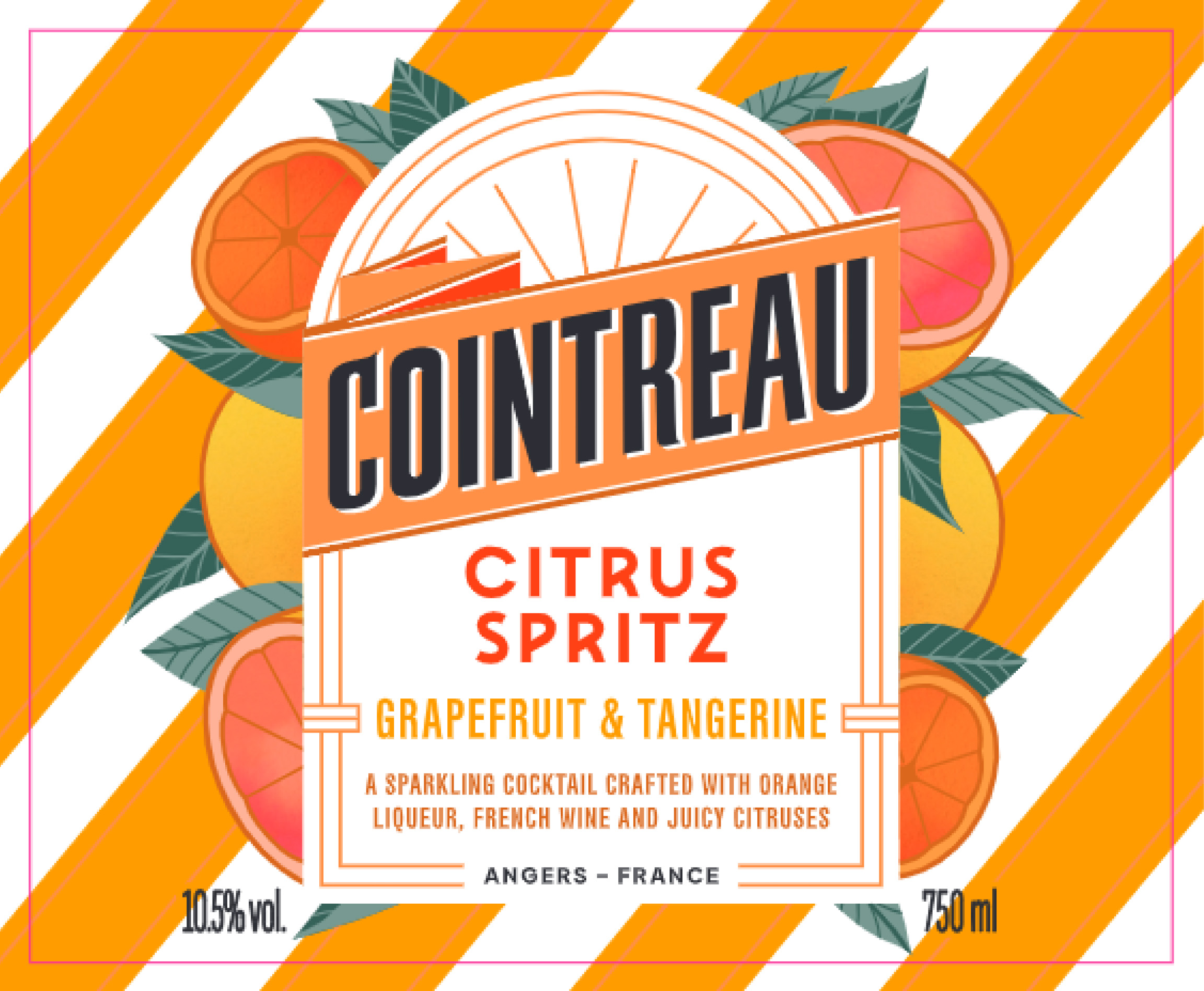 TABC label artwork for Cointreau Citrus Spritz - Grapefruit & Tangerine