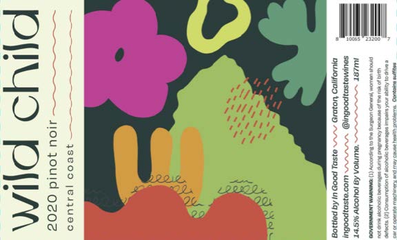 TABC label artwork for WILD CHILD PINOT NOIR