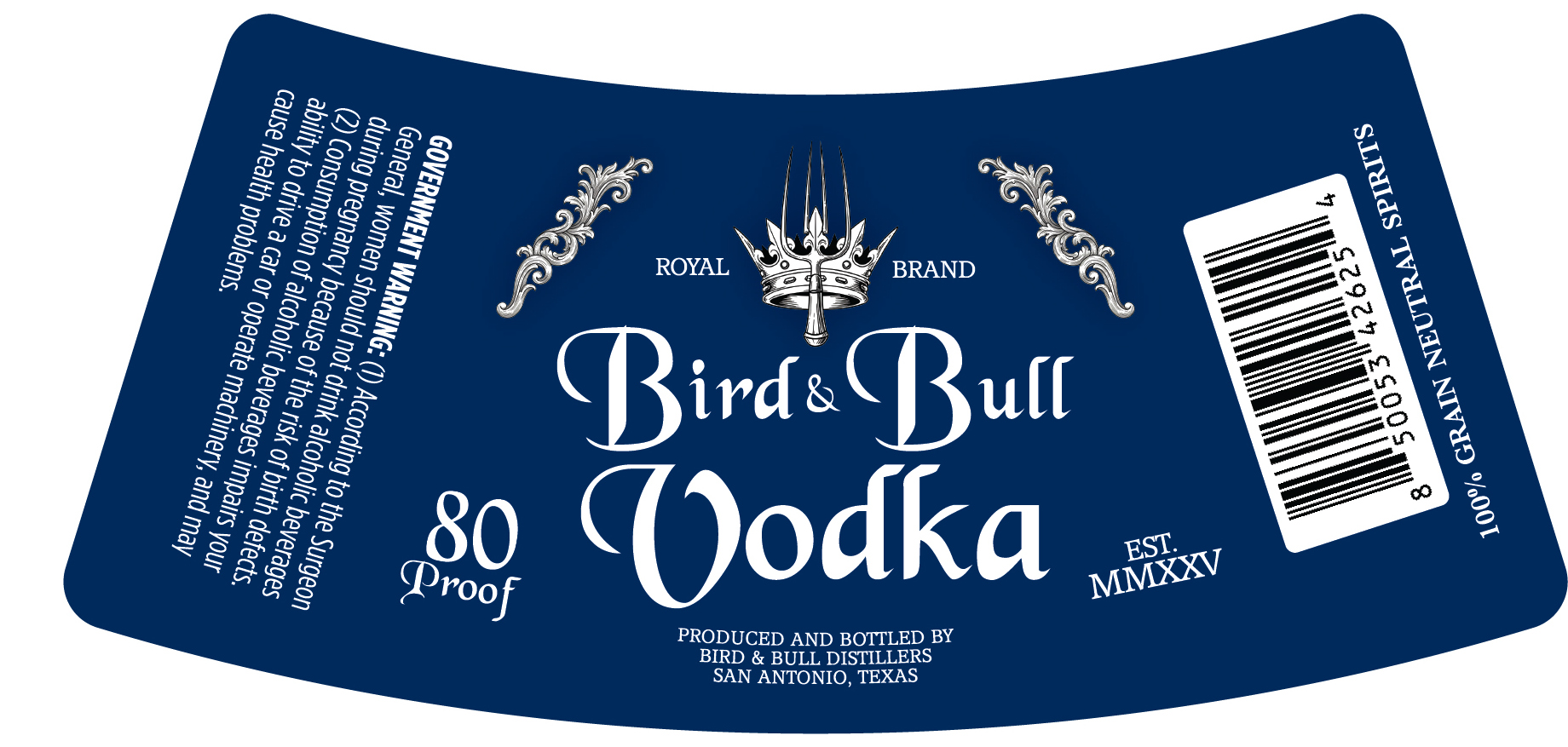 TABC label artwork for Bird & Bull