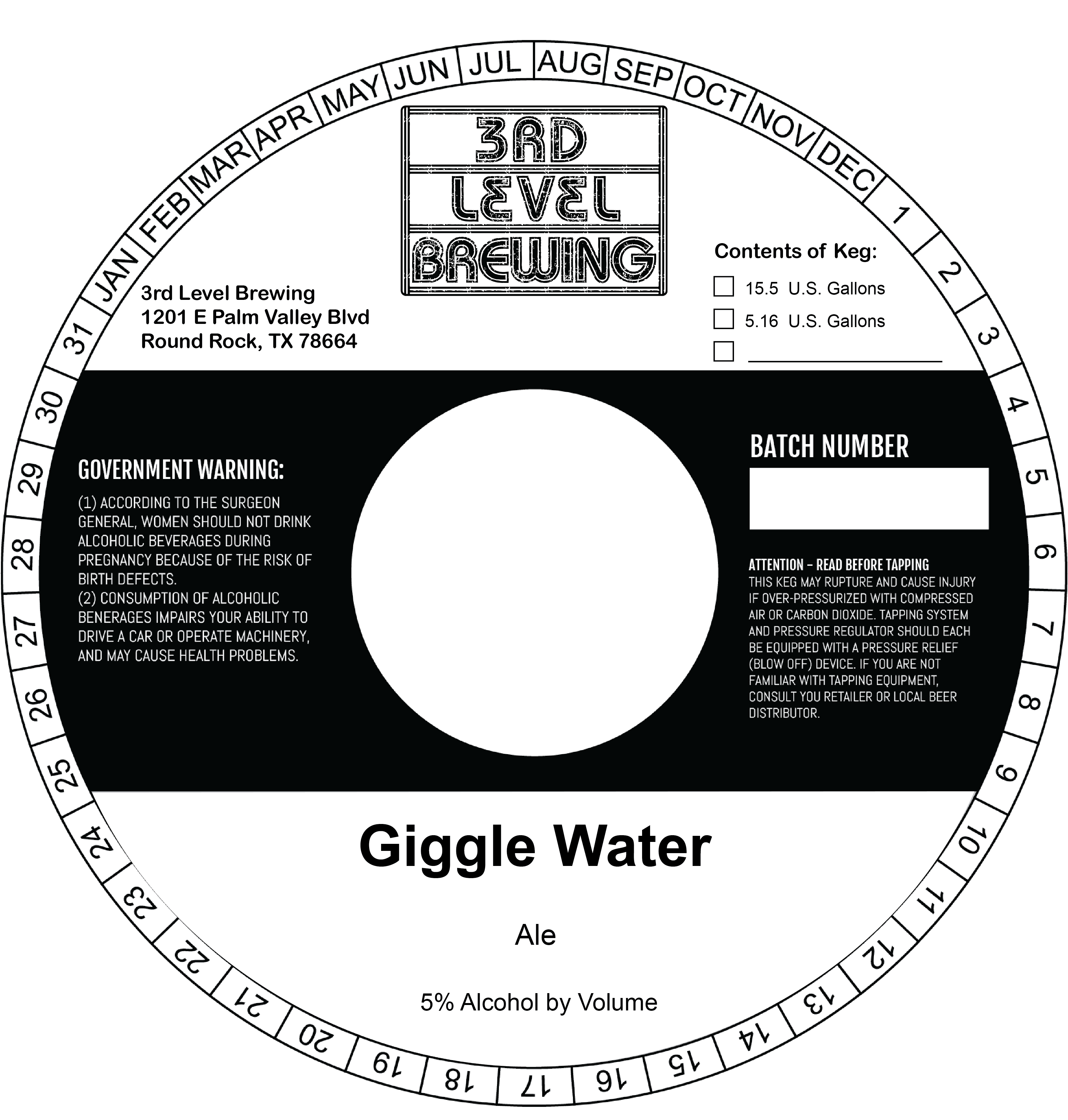 TABC label artwork for Giggle Water