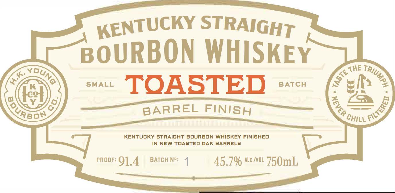 TABC label artwork for H.K. Young Toasted Kentucky Straight Bourbon Whiskey