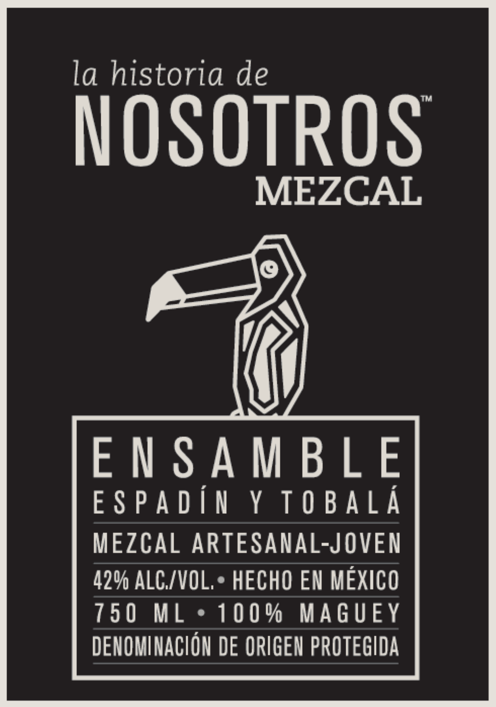 TABC label artwork for La Historia De Nosotros Mezcal Ensamble Espadin Y Tobala