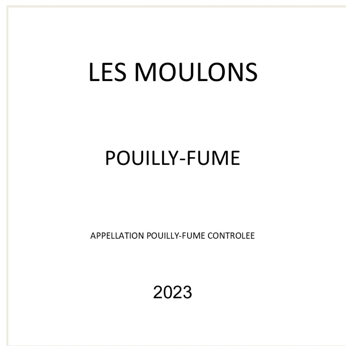 TABC label artwork for LES MOULONS WHITE POUILLY-FUME