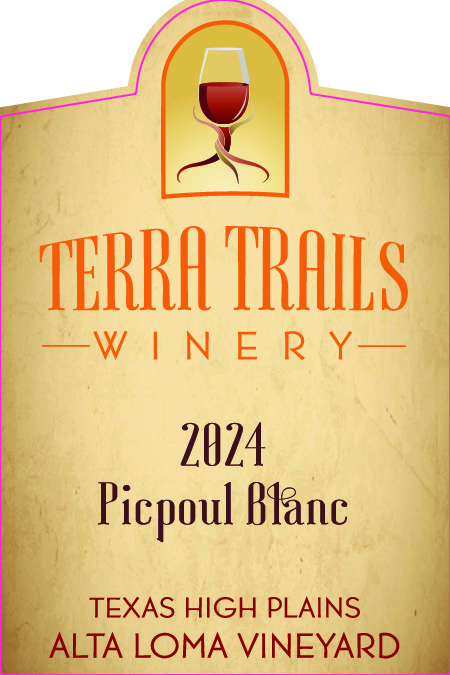 TABC label artwork for Terra Trails Alta Loma Picpoul Blanc