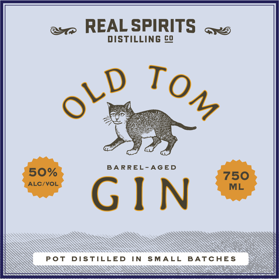 TABC label artwork for Old Tom Gin