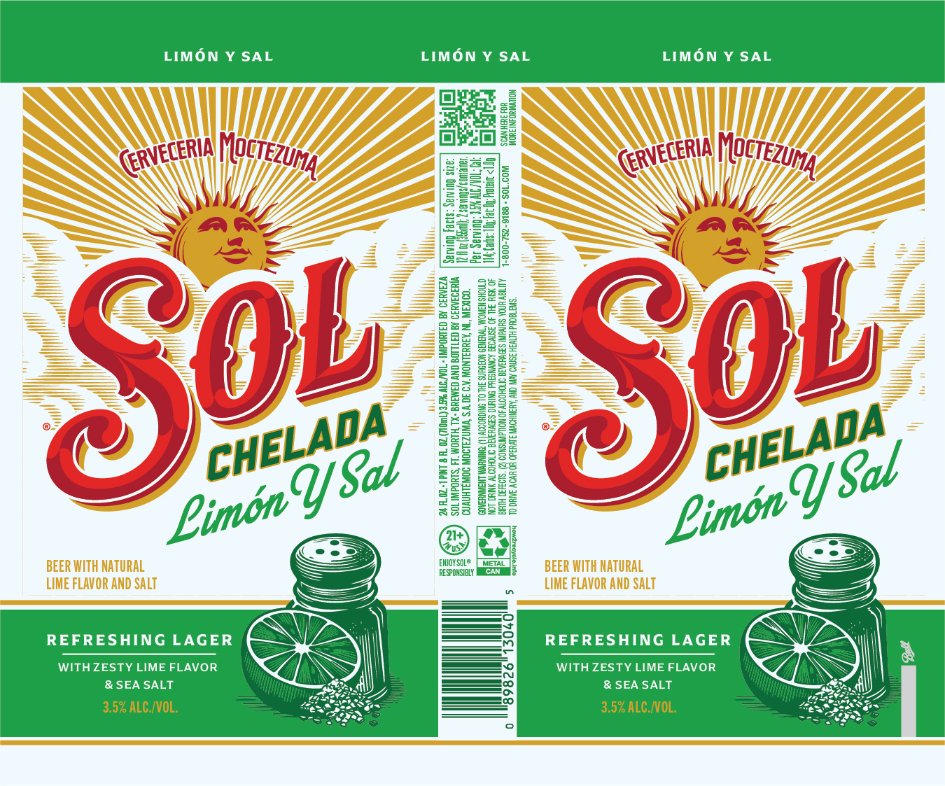 TABC label artwork for Sol Chelada Limon Y Sal