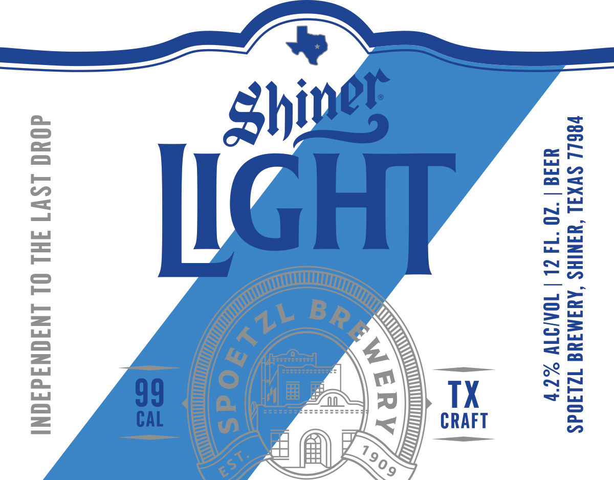 TABC label artwork for Shiner Light