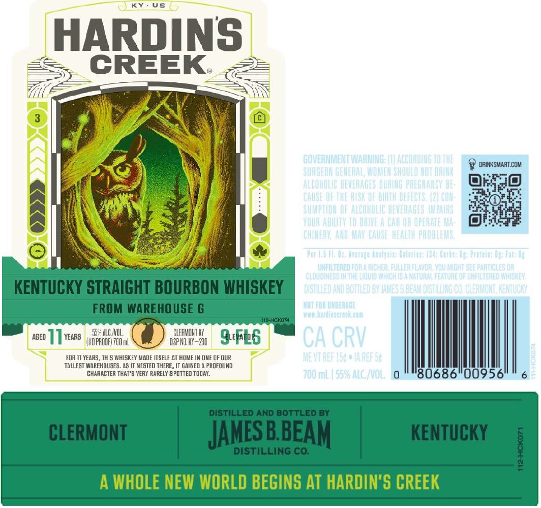 TABC label artwork for Hardin's Creek Warehouse Series Release #3